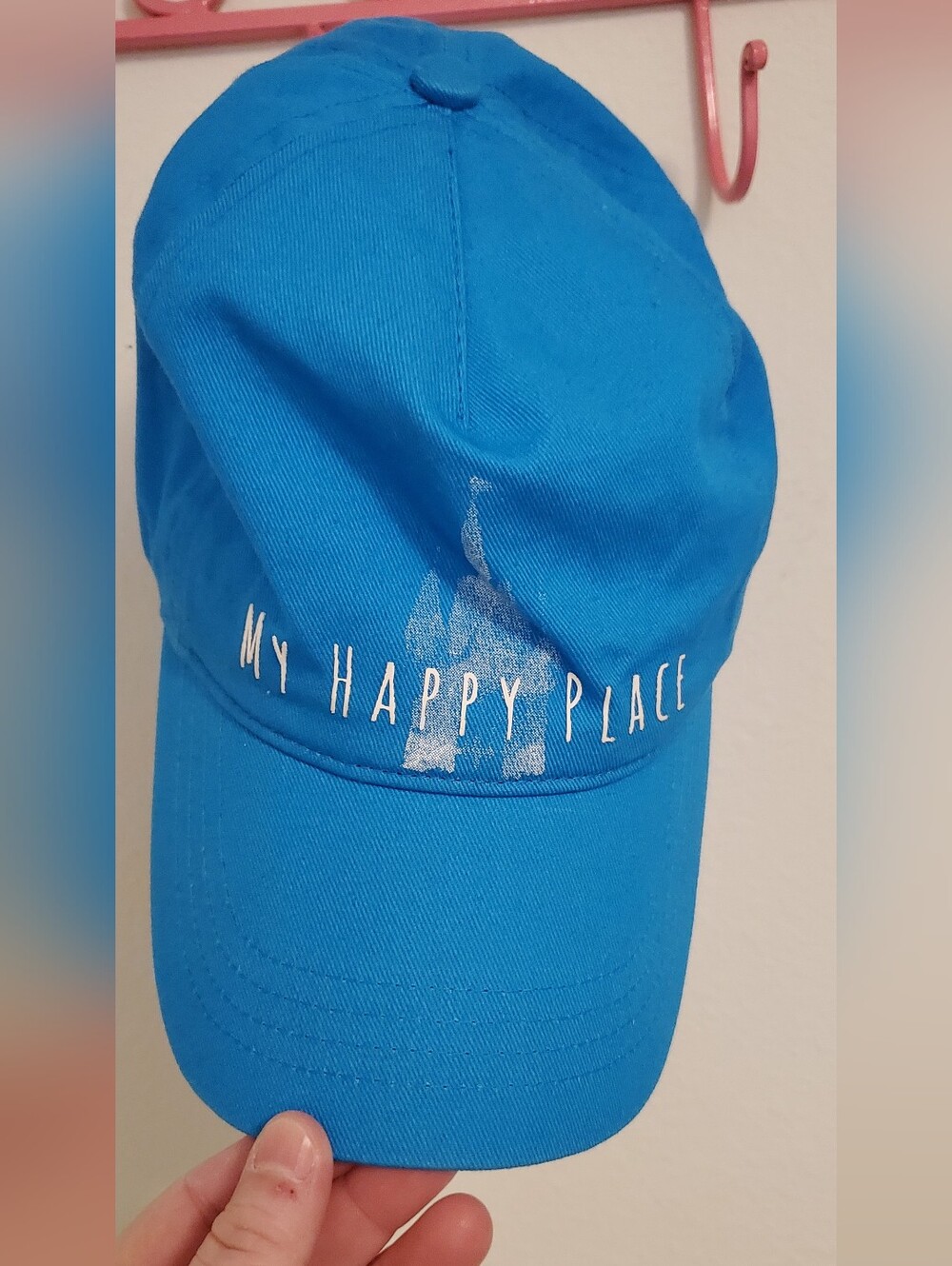 Disney Parks Bright Blue "My Happy Place" Baseball Cap
